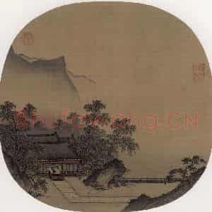 宋代《深堂琴趣》国画综合作品图片鉴赏