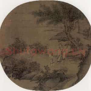 宋代《采花》国画综合作品图片鉴赏