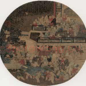 宋代《百子嬉春》国画人物作品图片鉴赏