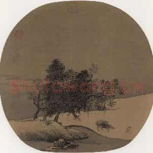 宋代《雪溪放牧》国画综合作品图片鉴赏