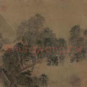宋代《杨柳溪堂》国画山水作品图片鉴赏