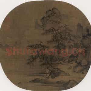 宋代《青山白云》国画山水作品图片鉴赏