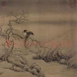宋朝《乌桕文禽图》国画花鸟作品图片鉴赏
