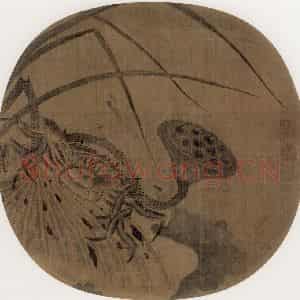 宋朝《晚荷郭索图》国画综合作品图片鉴赏