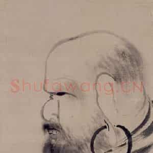 宋代 牧溪《达摩图》国画人物作品图片鉴赏