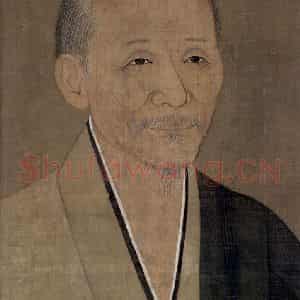 宋代《无凖师范半身像》国画人物作品图片鉴赏