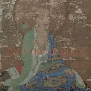 宋代 赵璚《第十六尊者-注荼半讬迦尊者图》国画综合作品图片鉴赏