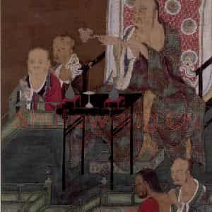 宋代 陆信忠《第二尊者-迦诺迦伐蹉尊者图》国画综合作品图片鉴赏