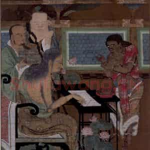 宋代 陆信忠《第三尊者-迦诺迦跋厘堕阇尊者图》国画综合作品图片鉴赏