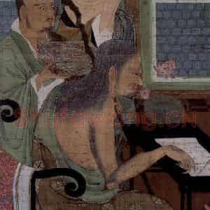 宋代 陆信忠《第三尊者-迦诺迦跋厘堕阇尊者图》国画综合作品图片鉴赏