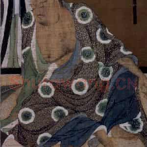 宋代 陆信忠《第四尊者-苏频陀尊者图》国画综合作品图片鉴赏
