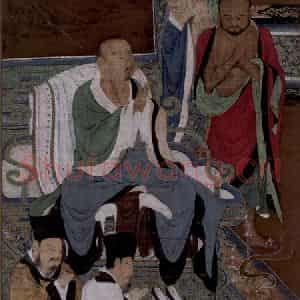 宋代 陆信忠《第五尊者-诺矩罗尊者图》国画综合作品图片鉴赏