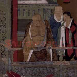 宋代 陆信忠《第六尊者-跋陀罗尊者图》国画综合作品图片鉴赏