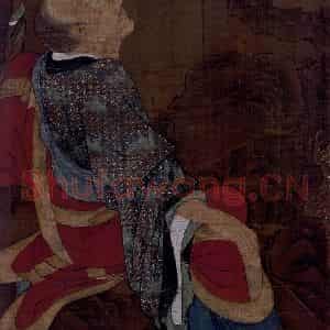 宋代 陆信忠《第七尊者-迦理迦尊者图》国画综合作品图片鉴赏