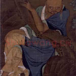 宋代 陆信忠《第十二尊者-那伽犀那尊者图》国画综合作品图片鉴赏