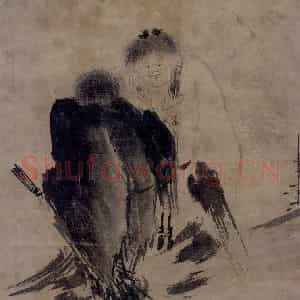 宋代 马麟《寒山拾得图》国画综合作品图片鉴赏