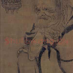 五代 贯休《罗汉图(1)》国画人物作品图片鉴赏