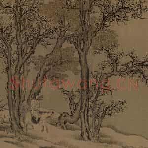 宋代《雪渔图》国画综合工笔作品图片鉴赏