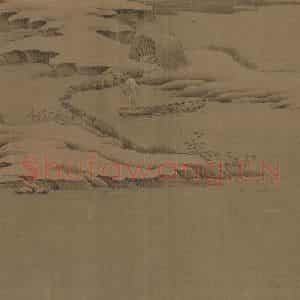 宋代《雪渔图》国画综合工笔作品图片鉴赏
