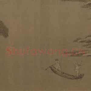 宋代《雪渔图》国画综合工笔作品图片鉴赏