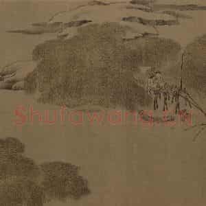 宋代《雪渔图》国画综合工笔作品图片鉴赏