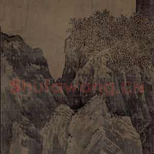 宋代《秋山红树图》国画山水工笔作品图片鉴赏