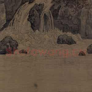 宋代《秋山红树图》国画山水工笔作品图片鉴赏