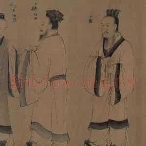 宋代《孔门弟子像》国画人物工笔作品图片鉴赏