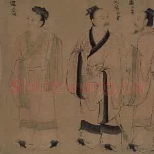 宋代《孔门弟子像》国画人物工笔作品图片鉴赏