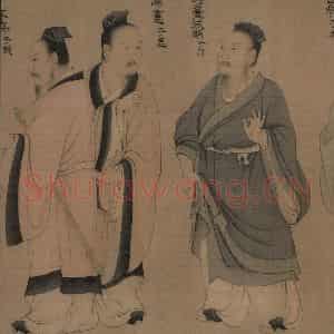宋代《孔门弟子像》国画人物工笔作品图片鉴赏