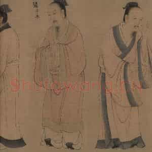 宋代《孔门弟子像》国画人物工笔作品图片鉴赏