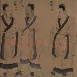 宋代《孔门弟子像》国画人物工笔作品图片鉴赏