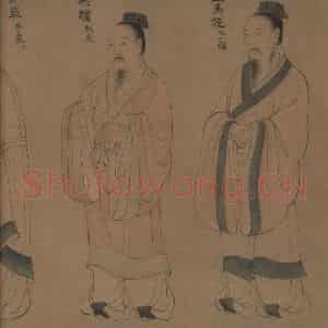 宋代《孔门弟子像》国画人物工笔作品图片鉴赏