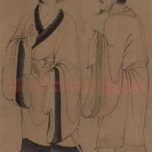 宋代《孔门弟子像》国画人物工笔作品图片鉴赏