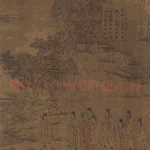宋代《洛神赋全图》国画人物工笔作品图片鉴赏