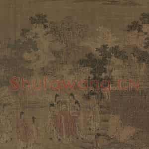 宋代《洛神赋全图》国画人物工笔作品图片鉴赏