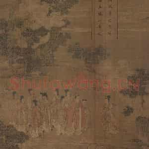 宋代《洛神赋全图》国画人物工笔作品图片鉴赏