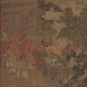 宋代《洛神赋全图》国画人物工笔作品图片鉴赏