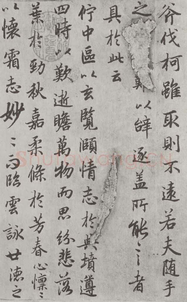 唐朝 陆柬之 唐陆柬之书陆机文赋之十一 书法作品