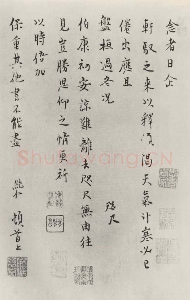 宋朝 范纯仁 《范纯仁致伯康君实尺牍》之一 书法作品