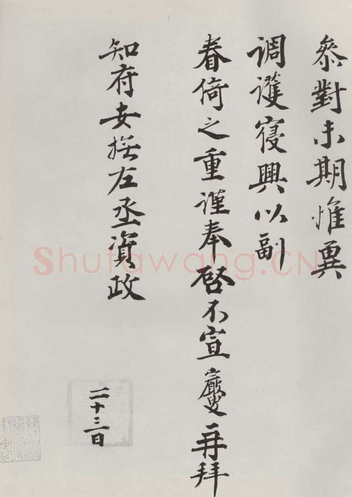 宋朝 王岩叟 《王岩叟致知府安抚左丞资政尺牍》之二 书法作品