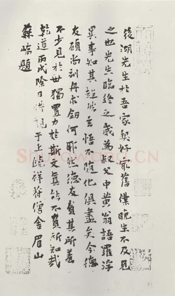 宋朝 苏峤 《苏峤书题语》 书法作品
