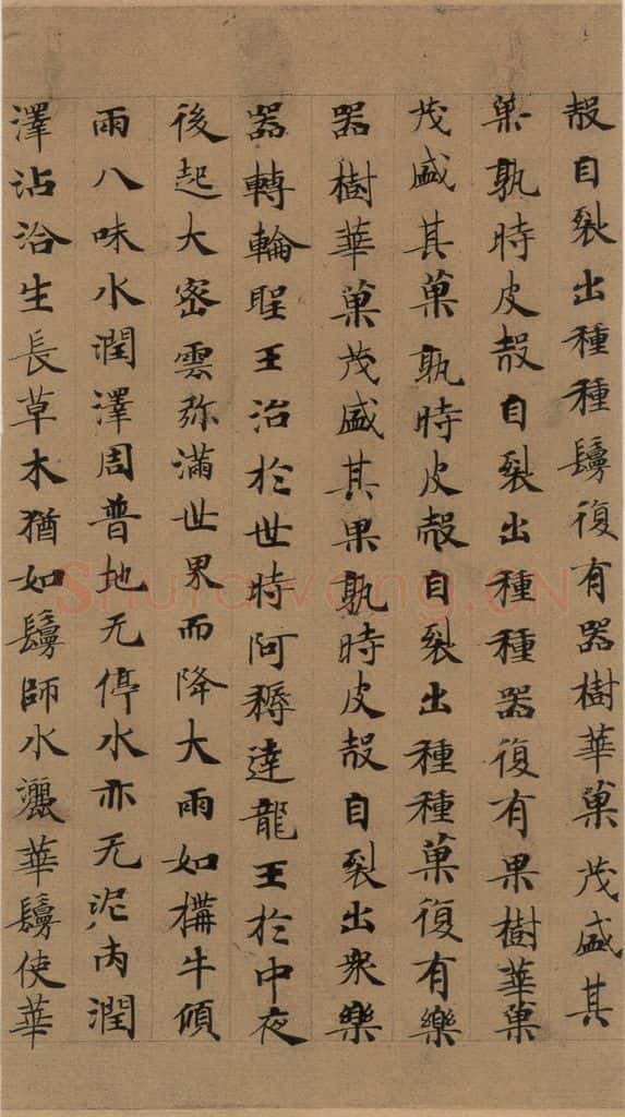 公元648年唐代 唐人 《唐人转轮圣王经》之十七 书法作品