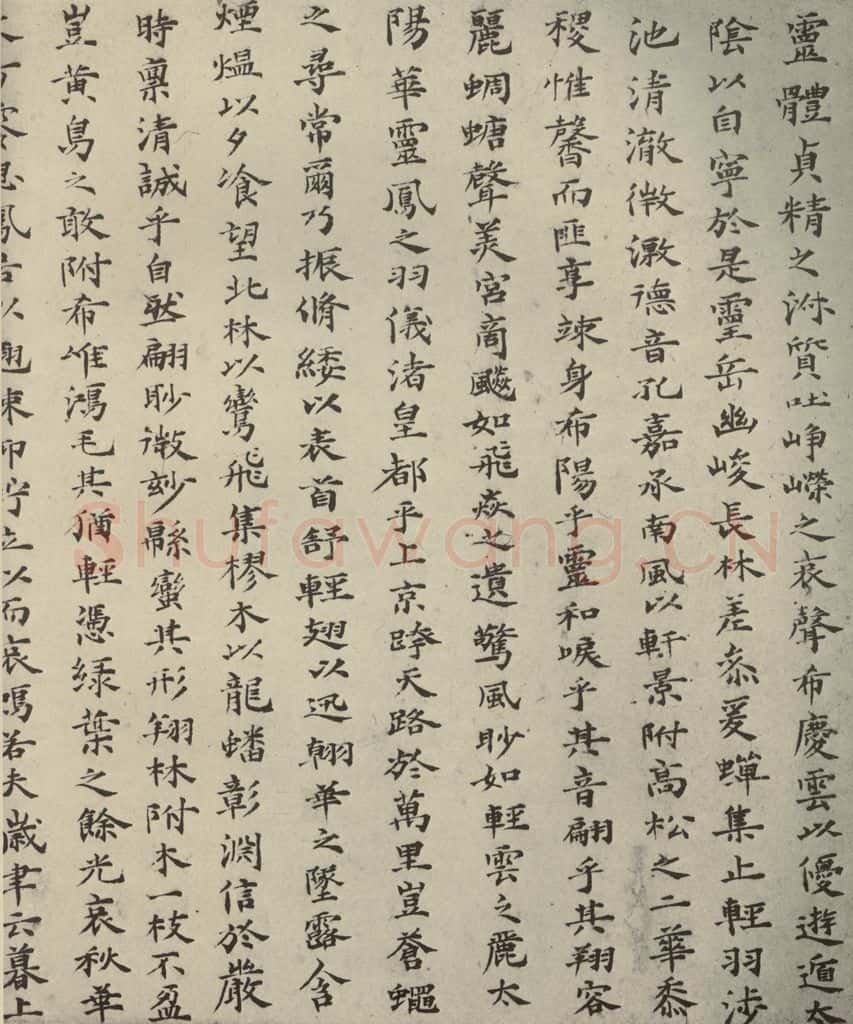 宋朝 蔡襄 四书家蔡襄楷书晋陆云寒蝉赋之二 书法作品