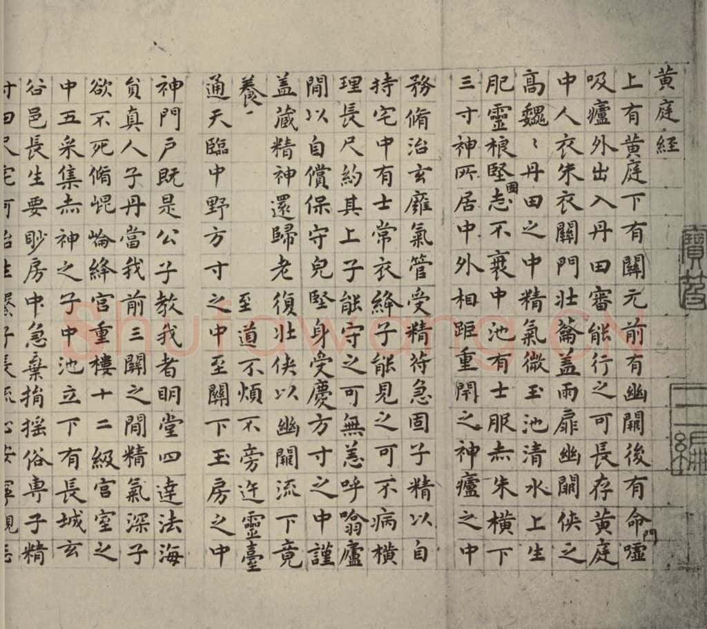 明代 祝允明 《临黄庭经》之一 书法作品