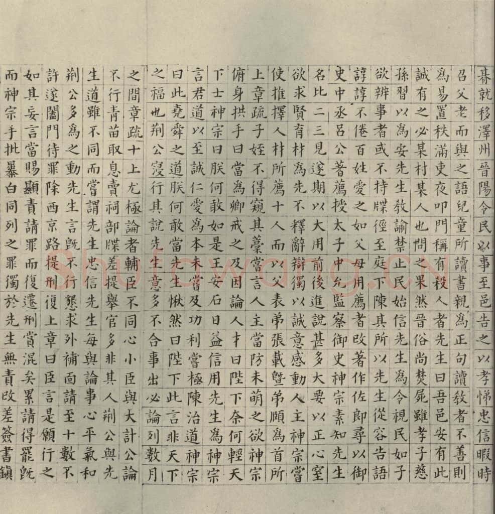 明代 祝允明 《宋儒六贤传志》之六 书法作品