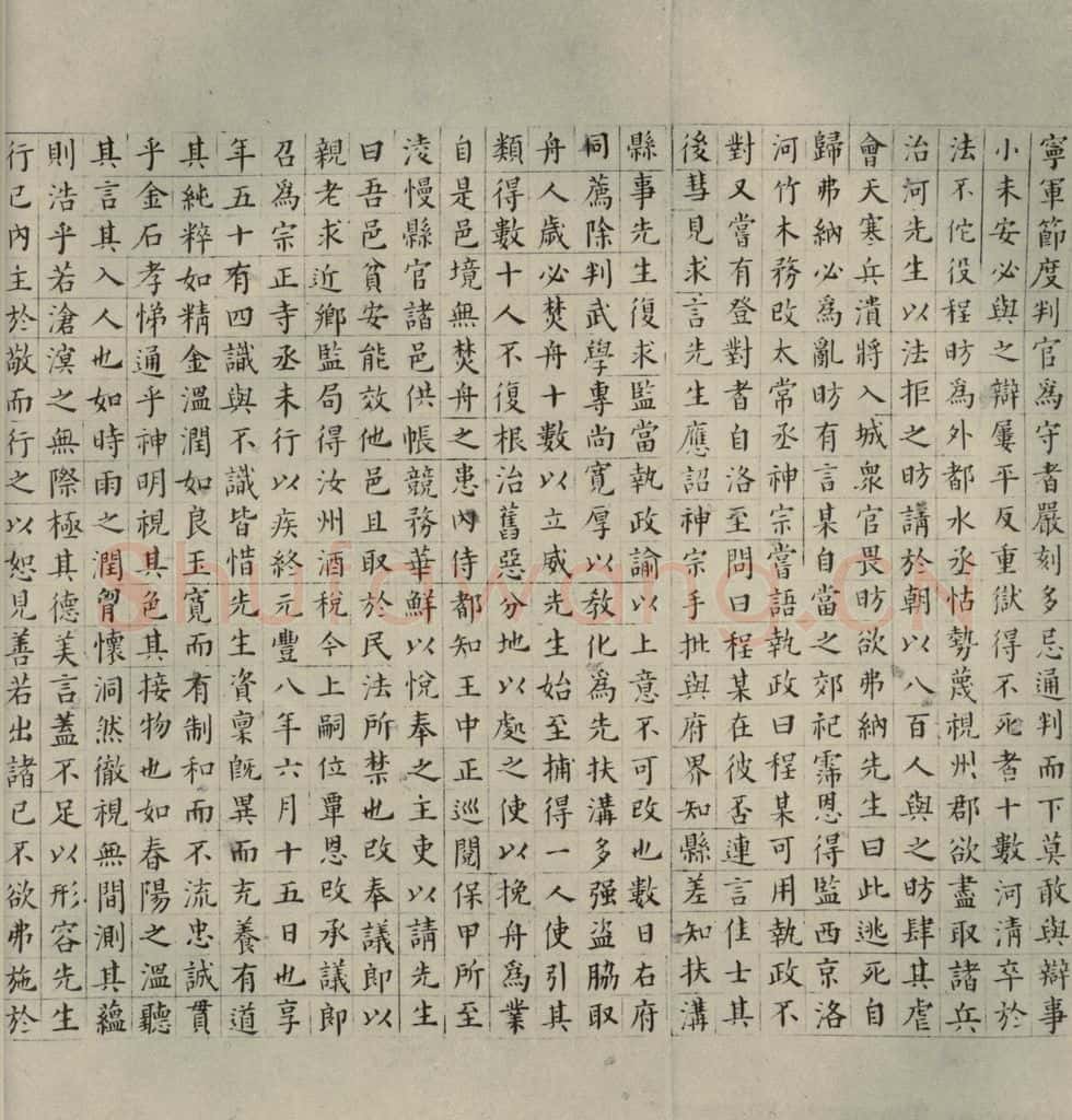 明代 祝允明 《宋儒六贤传志》之七 书法作品