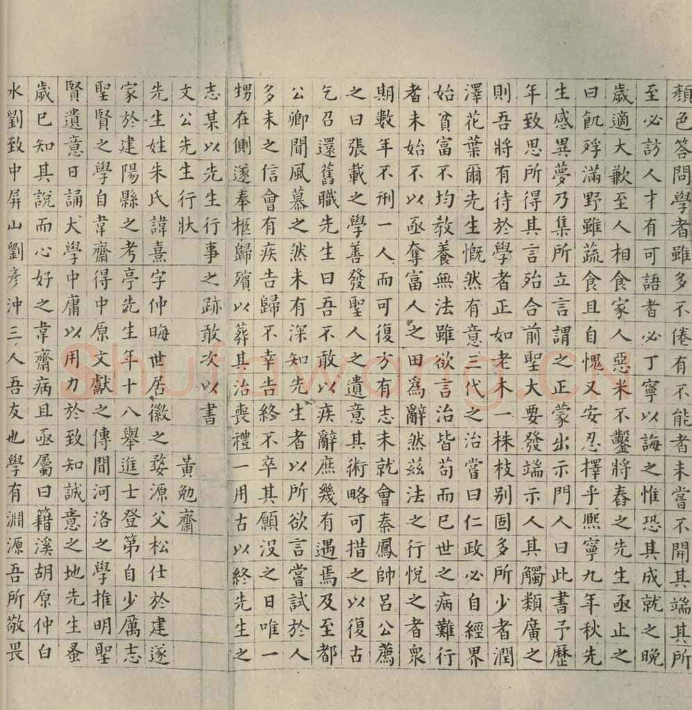 明代 祝允明 《宋儒六贤传志》之十三 书法作品