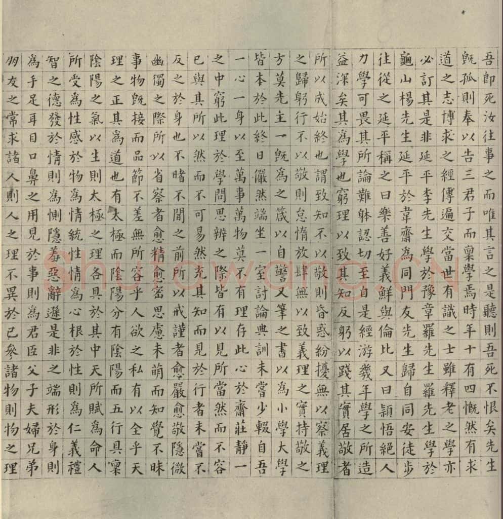 明代 祝允明 《宋儒六贤传志》之十四 书法作品