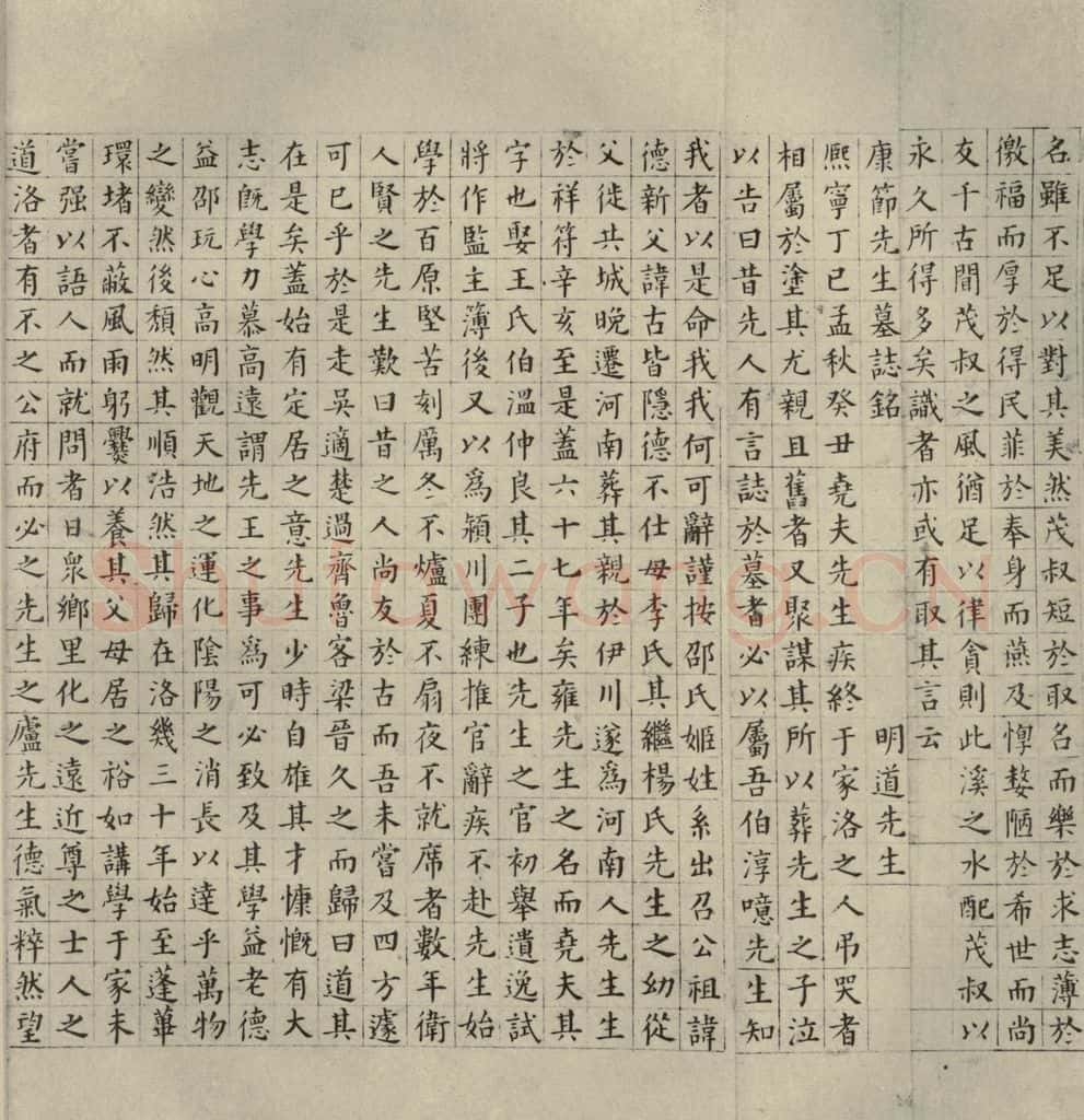 明代 祝允明 《宋儒六贤传志》之三 书法作品